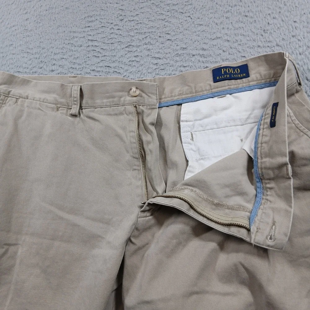 Polo Ralph Lauren Men's 36 Chino Shorts Tan Beige Classic Fit 9